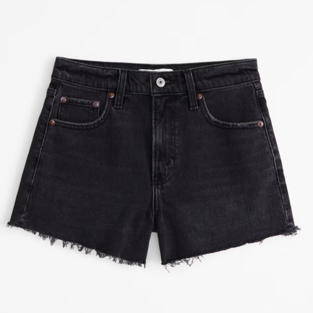 Abercrombie & Fitch High Rise 90s Relaxed Cutoff Short